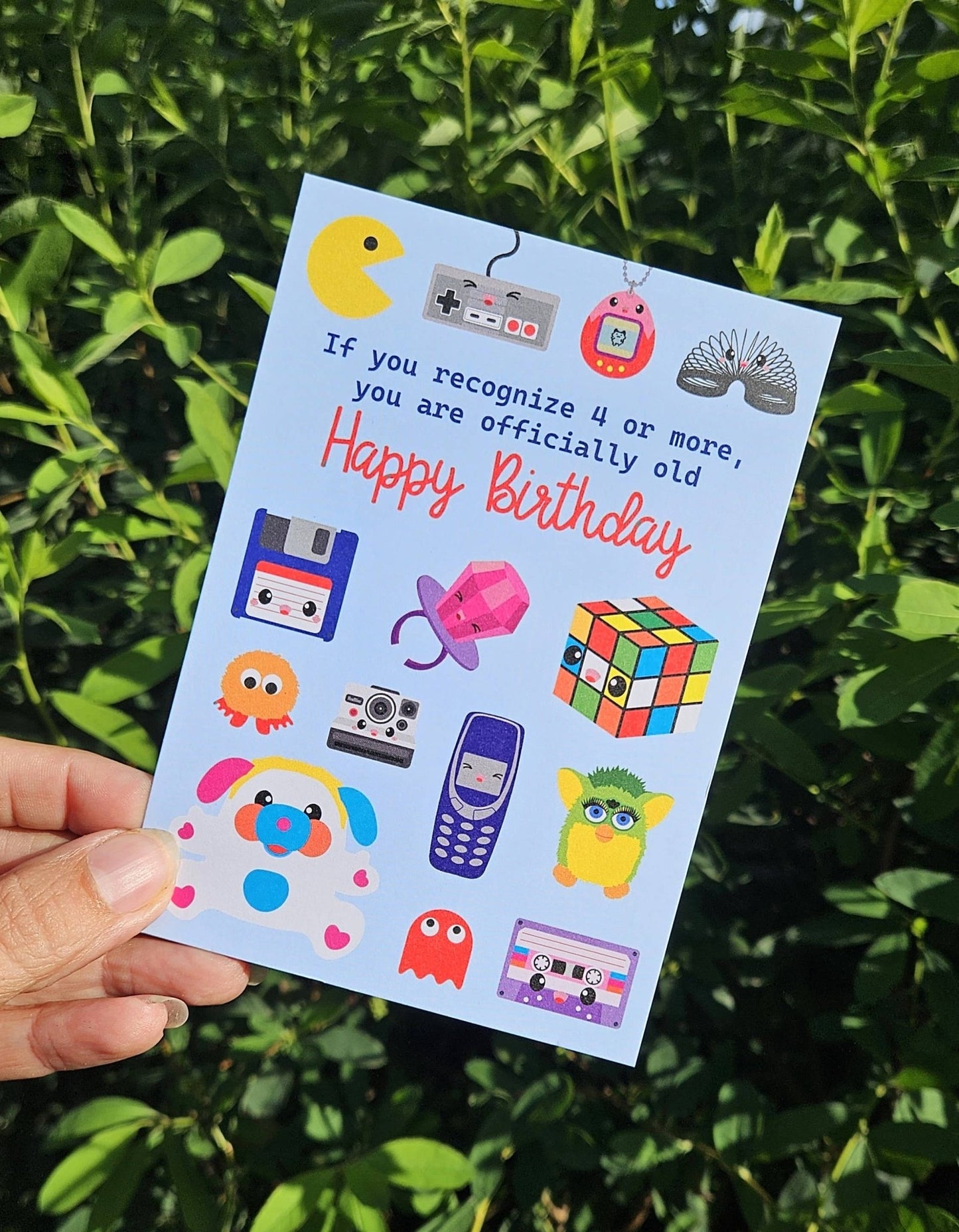80'erne og 90'erne retro sjovt fødselsdagskort - MoodTiles