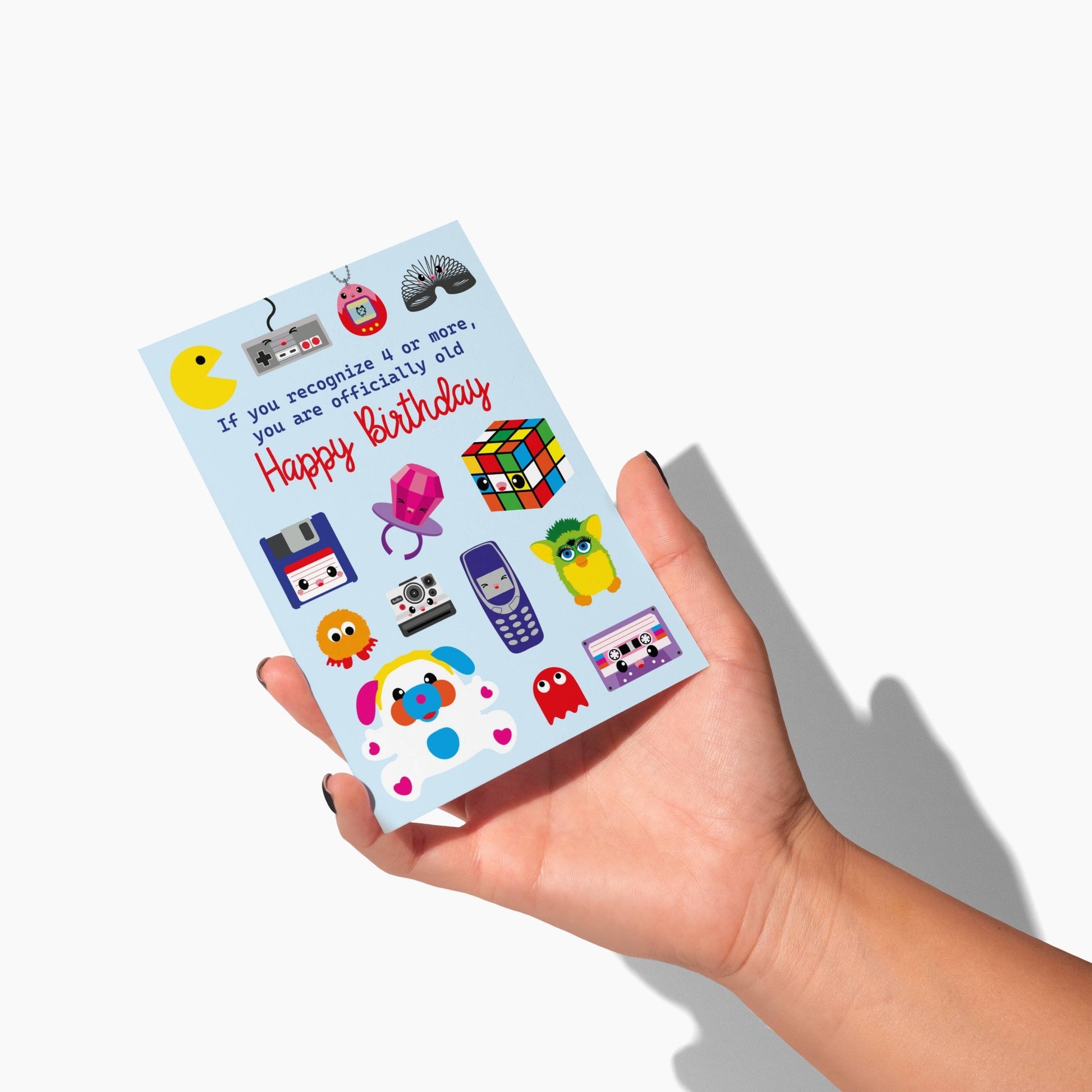 80'erne og 90'erne retro sjovt fødselsdagskort - MoodTiles