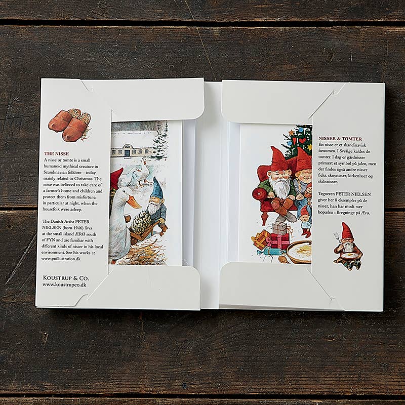 Cardfolder Gnomes 8 forskellige julekort m/konvolutter - MoodTiles