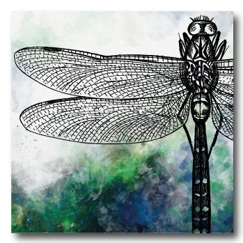 DragonFly green - flere størrelser - MoodTiles
