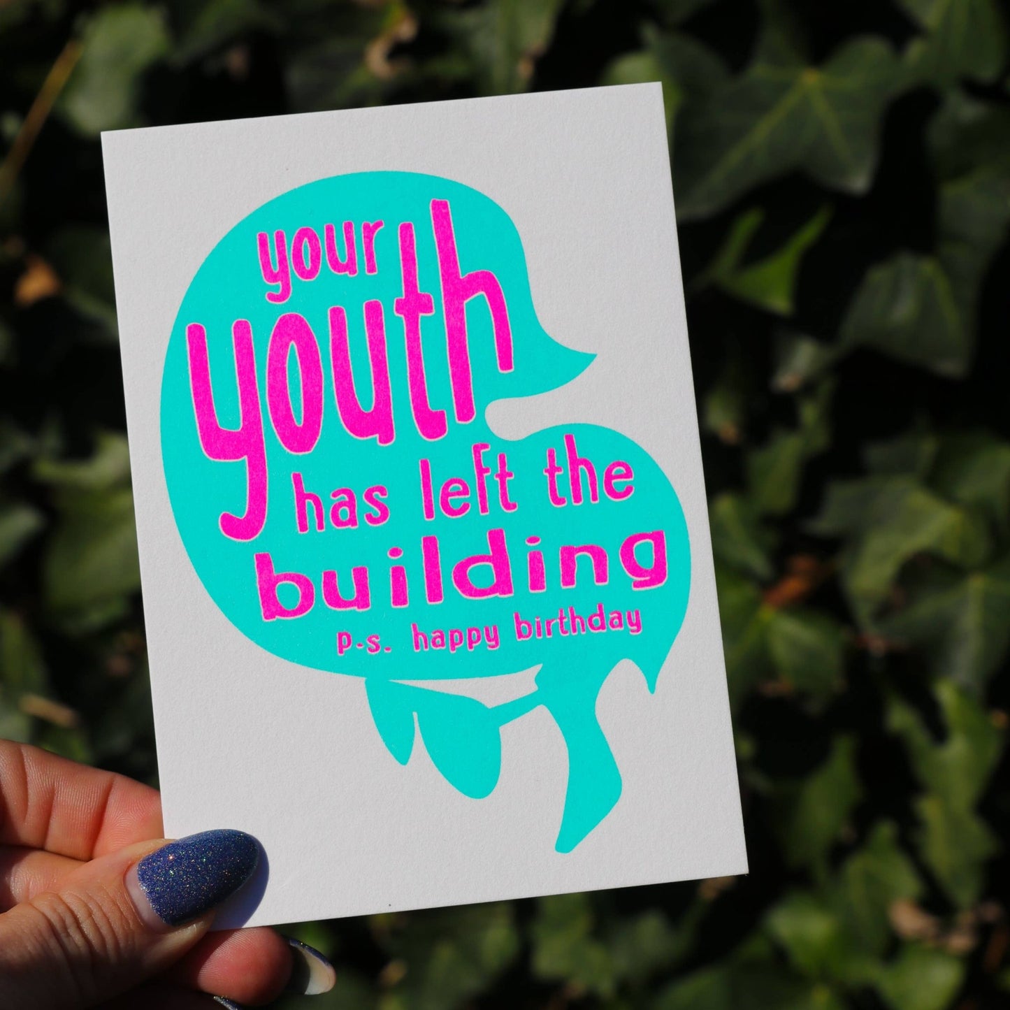 Fødselsdagskort Din ungdom har forladt bygningen Elvis riso - MoodTiles