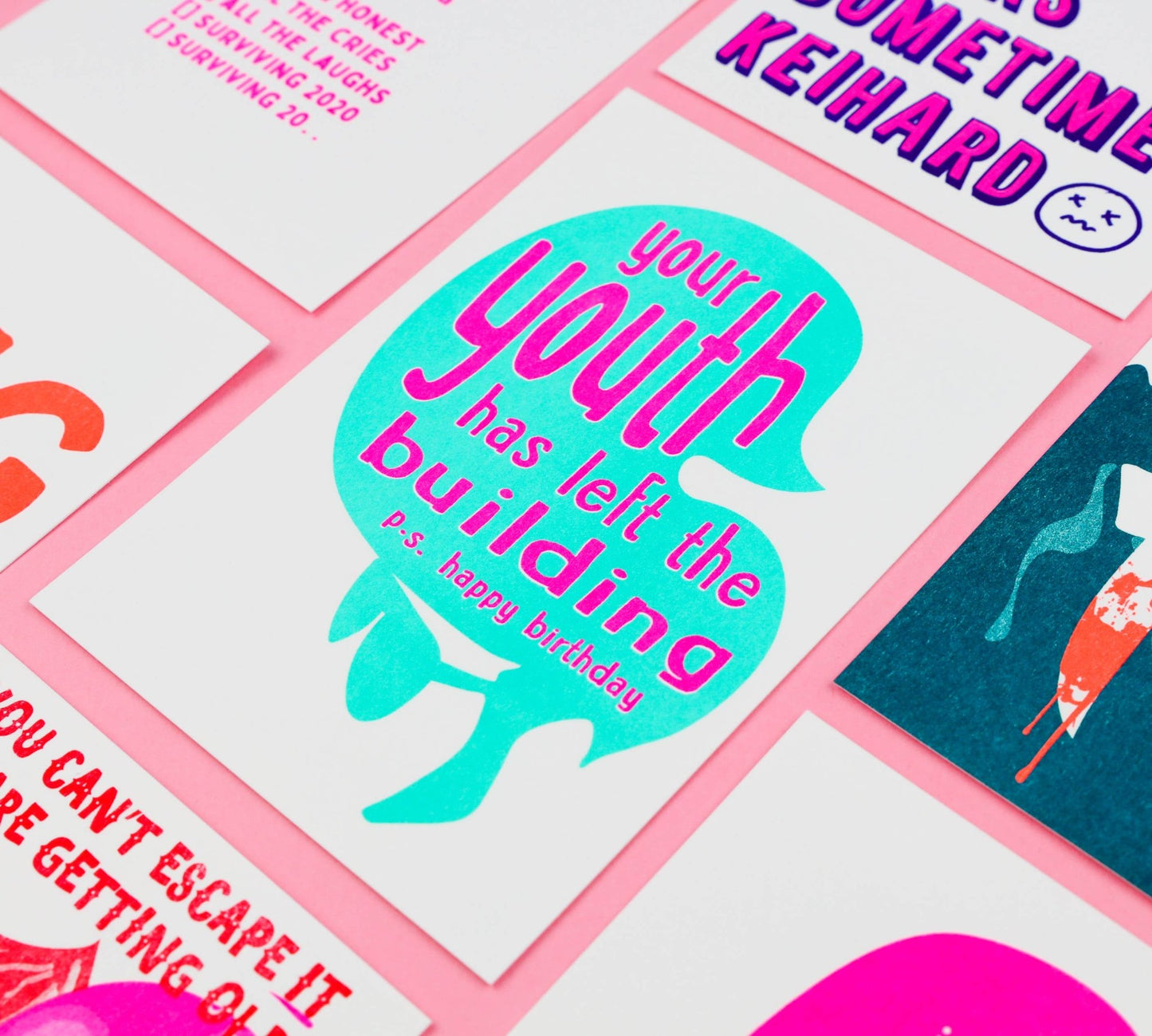 Fødselsdagskort Din ungdom har forladt bygningen Elvis riso - MoodTiles