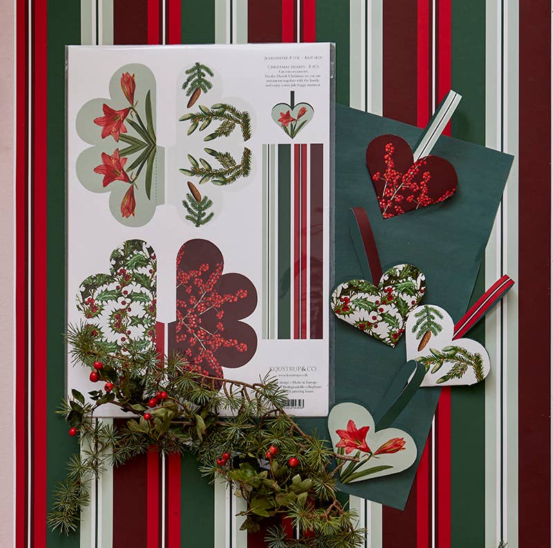 Julehjerter - rød og grøn - Made in Europe - MoodTiles