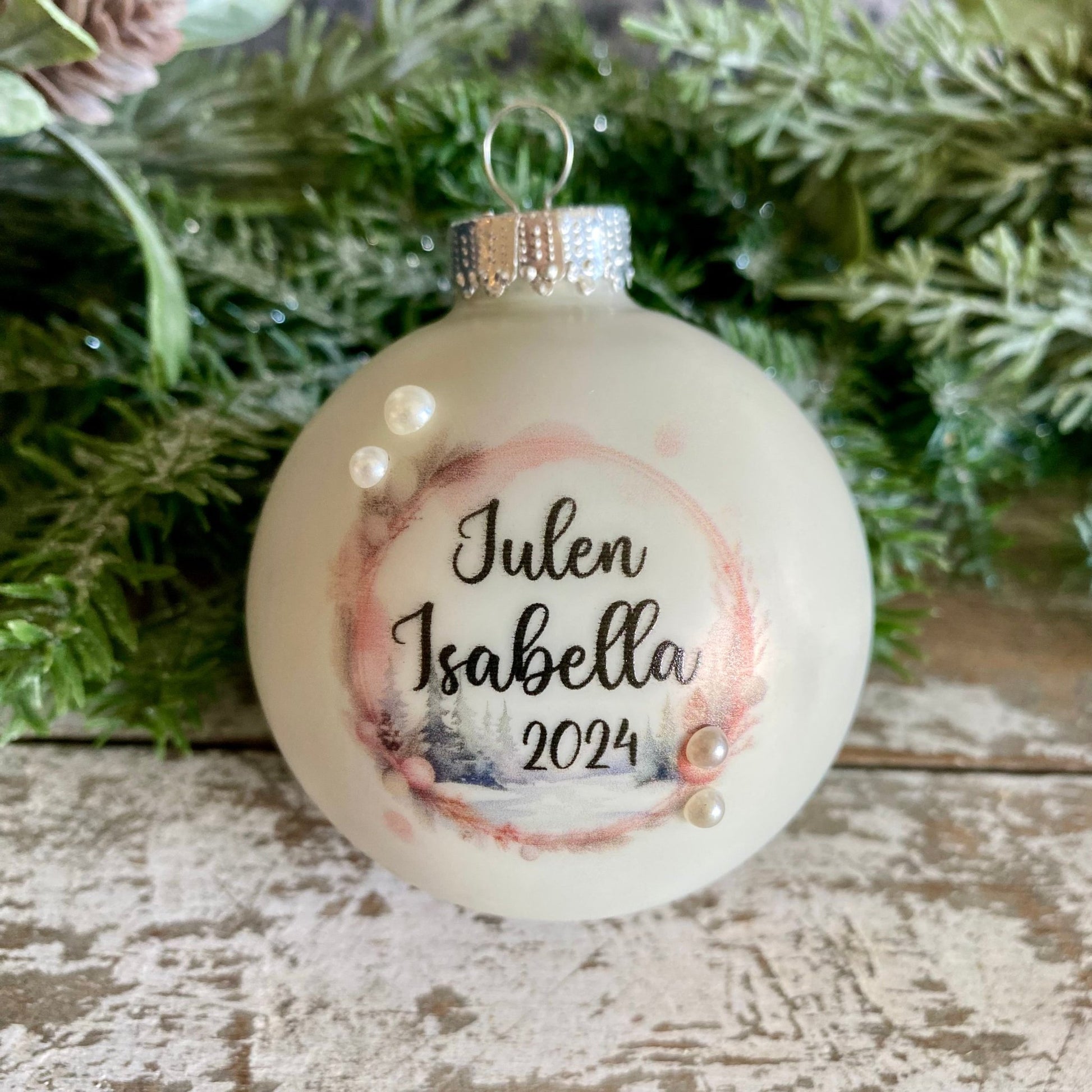 Julekugle med krans træer - MoodTiles