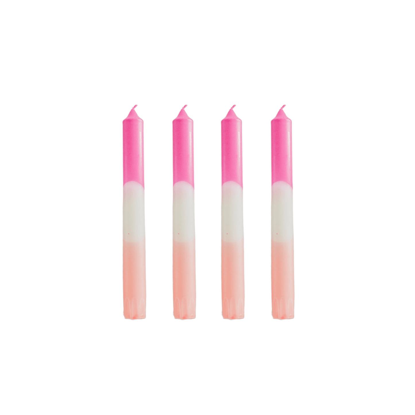 Keglelys - Dipdye - Voks - Pink/Hvid/Pink - S4 - MoodTiles
