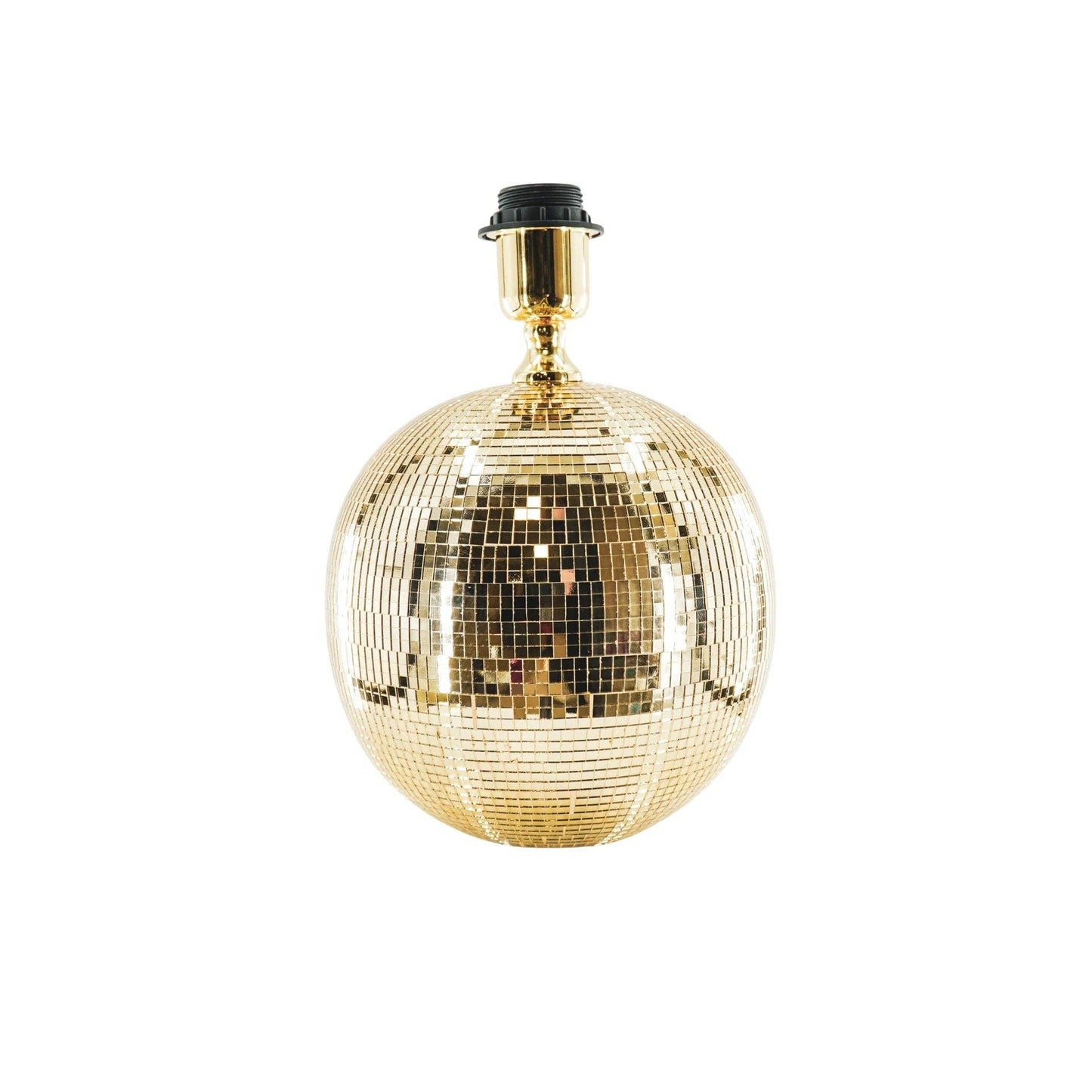 Lampe - Bordlampe Diskokugle - Glas - Guld - 20x20x20cm - MoodTiles