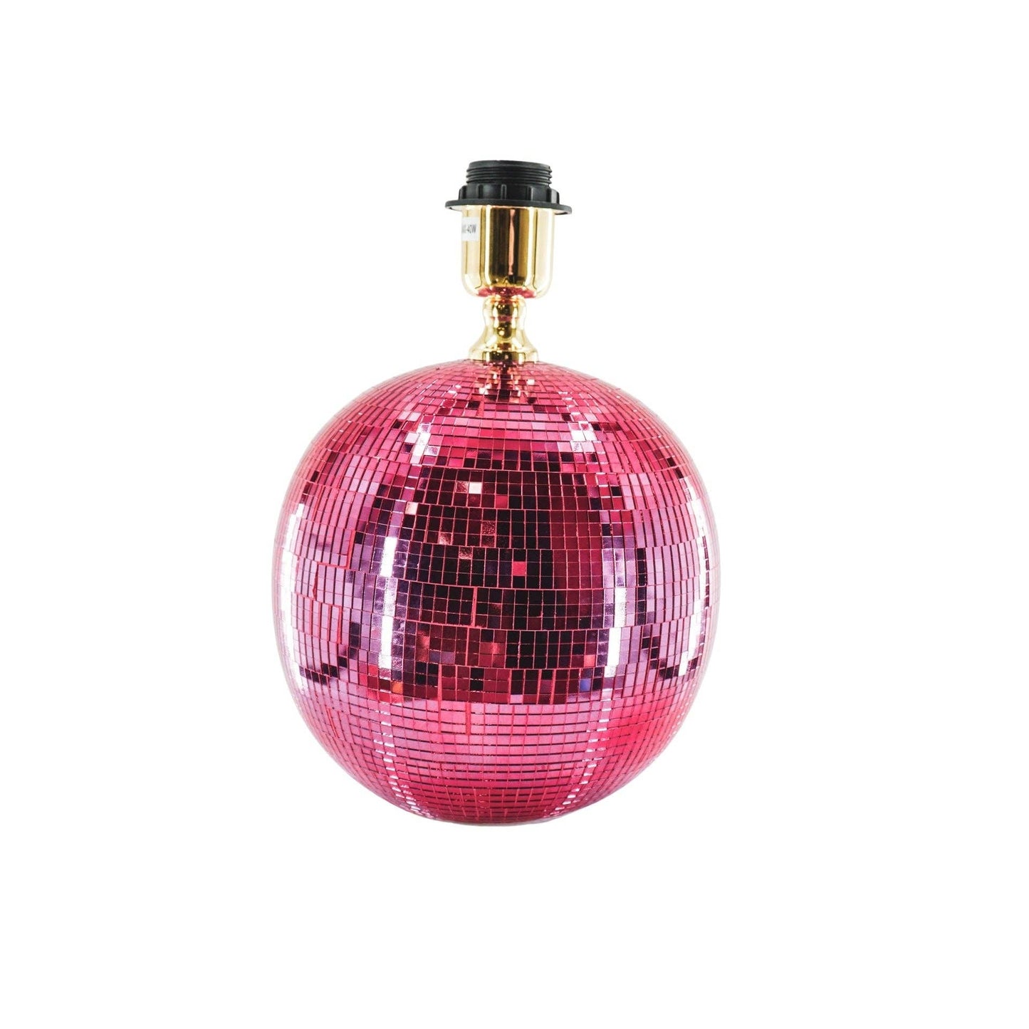Lampe - Bordlampe Diskokugle - Glas - Pink - 20x20x20cm - MoodTiles