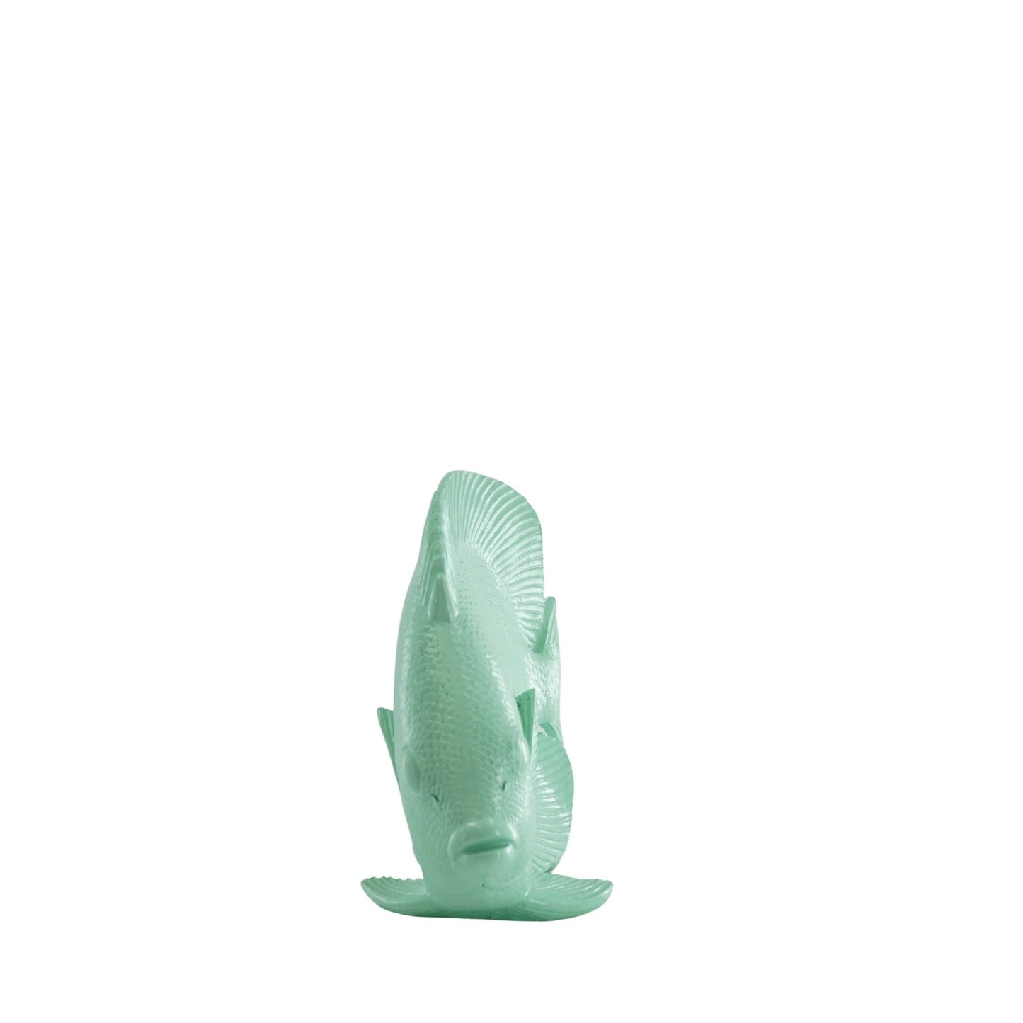 Ornament - Flad Fisk - Polyresin - Mintgrøn - 19,5x10,5x16cm - MoodTiles