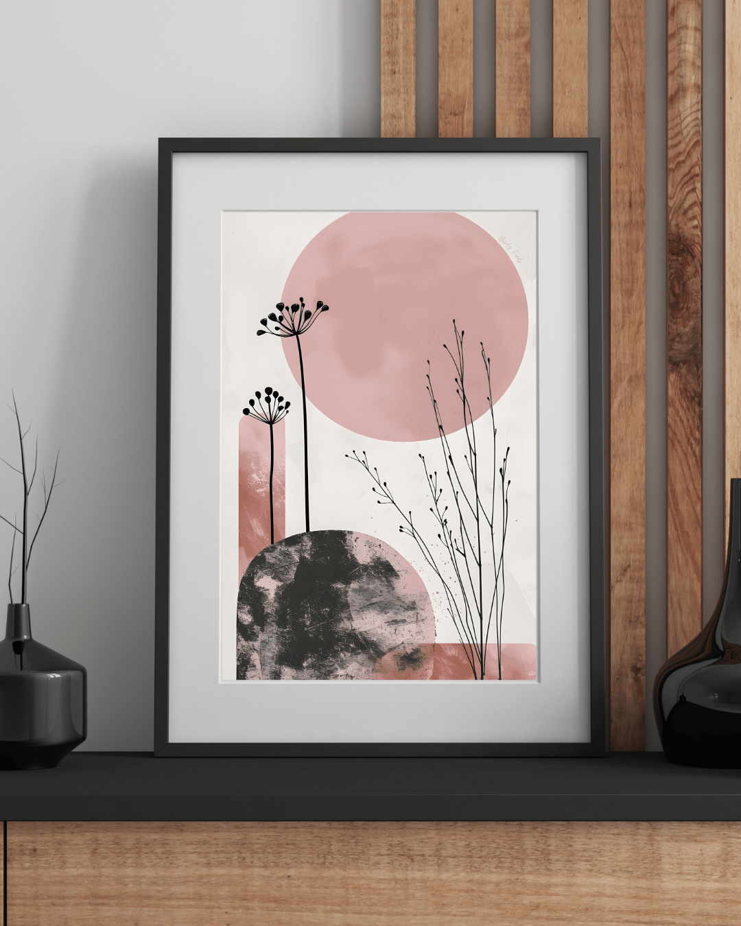 Plakat rosa blomst - MoodTiles