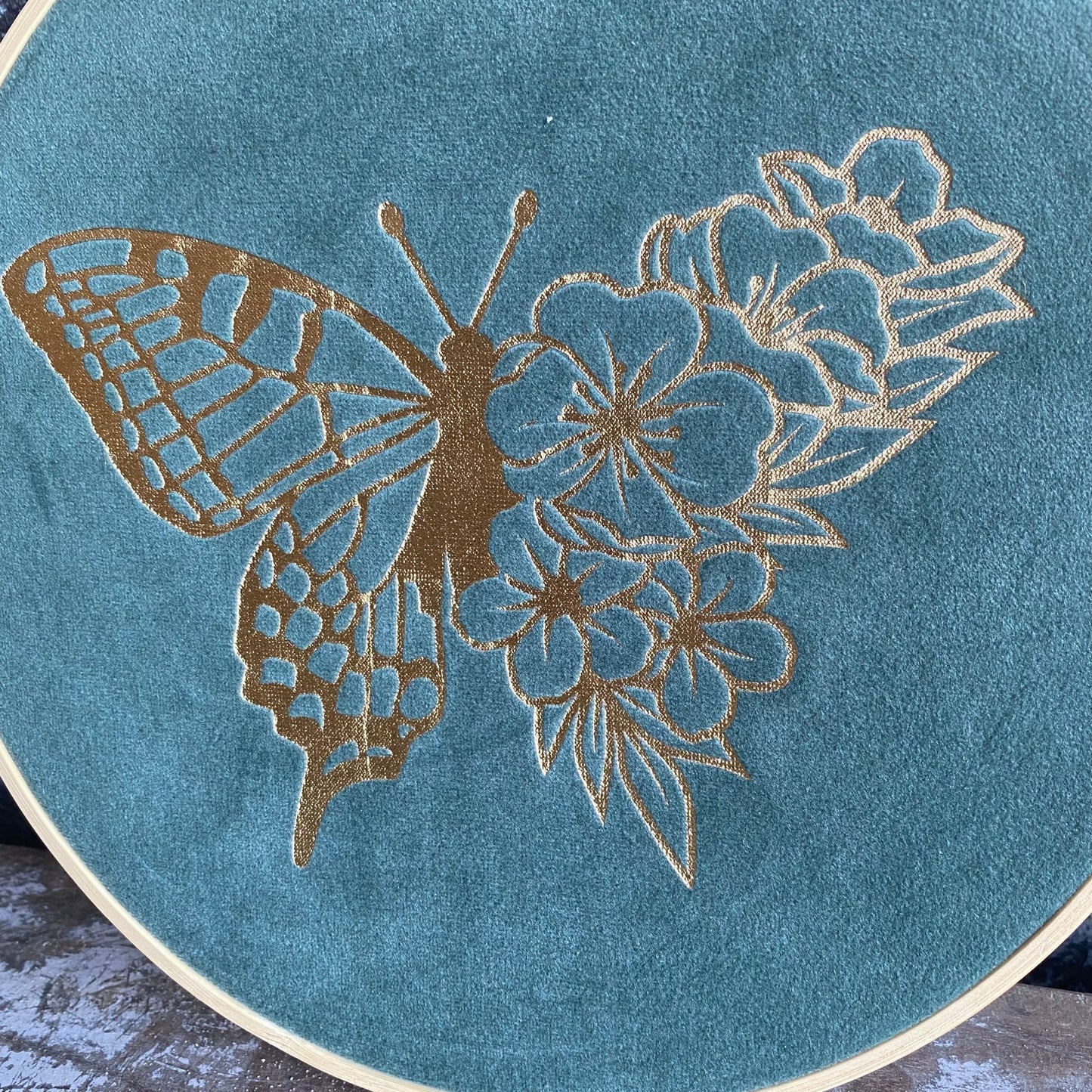 Sommerfugl lilla LARGE - Stofbillede (kopi) - MoodTiles