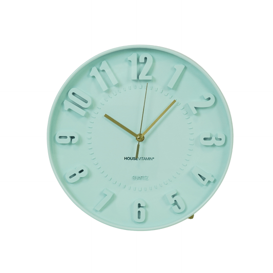 Ur - Vægur Numre - Lysegrøn - 30x30x4cm - MoodTiles