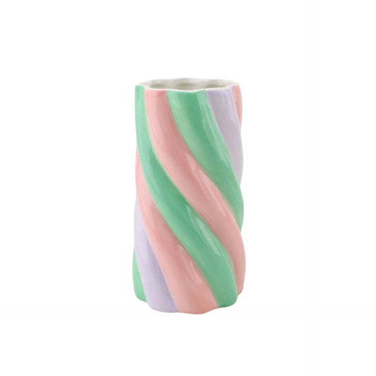 Vase - Skumfidus - Pink/Mint/Lilla - 10,5x10,5x20cm - MoodTiles