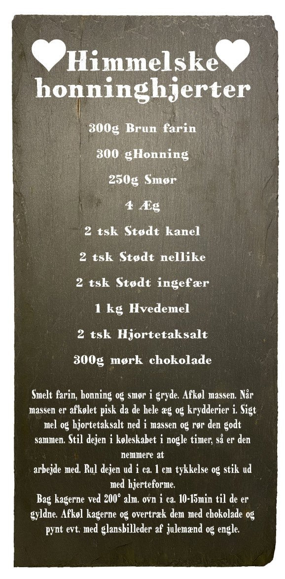 himmelske honninghjerter 20x40cm