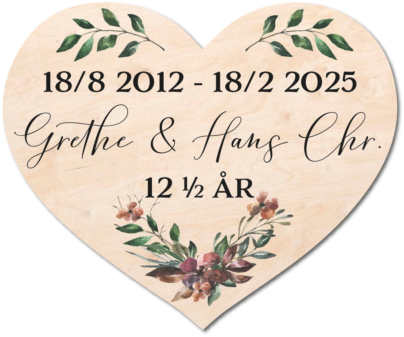 Hjerte til æresport efterårsfarver 45x37 - MoodTiles