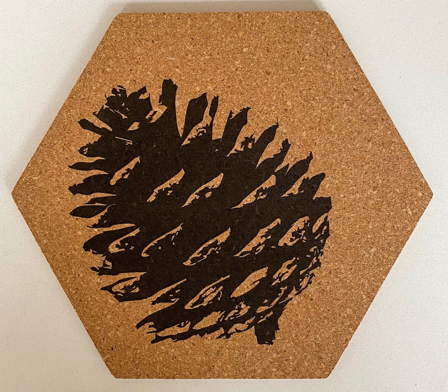 grankogle, pinecone, opslagstavle, bordskåner, kork, print, bæredygtig