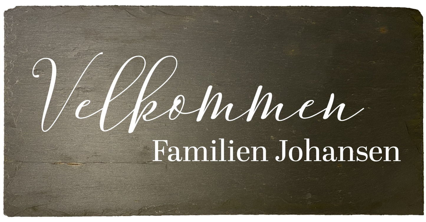 Velkommen 20x40cm