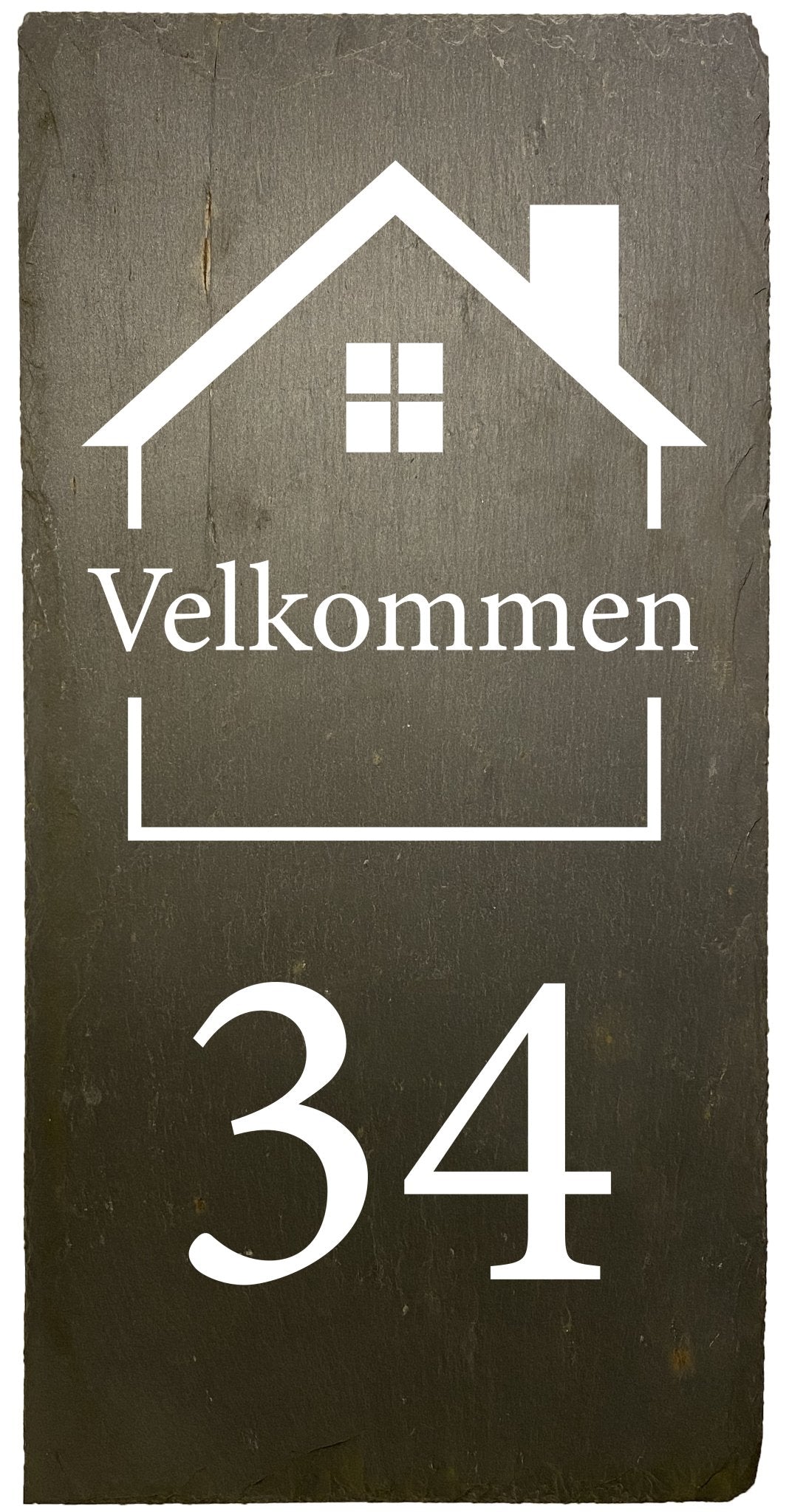 Velkommen med husnummer 20x40cm