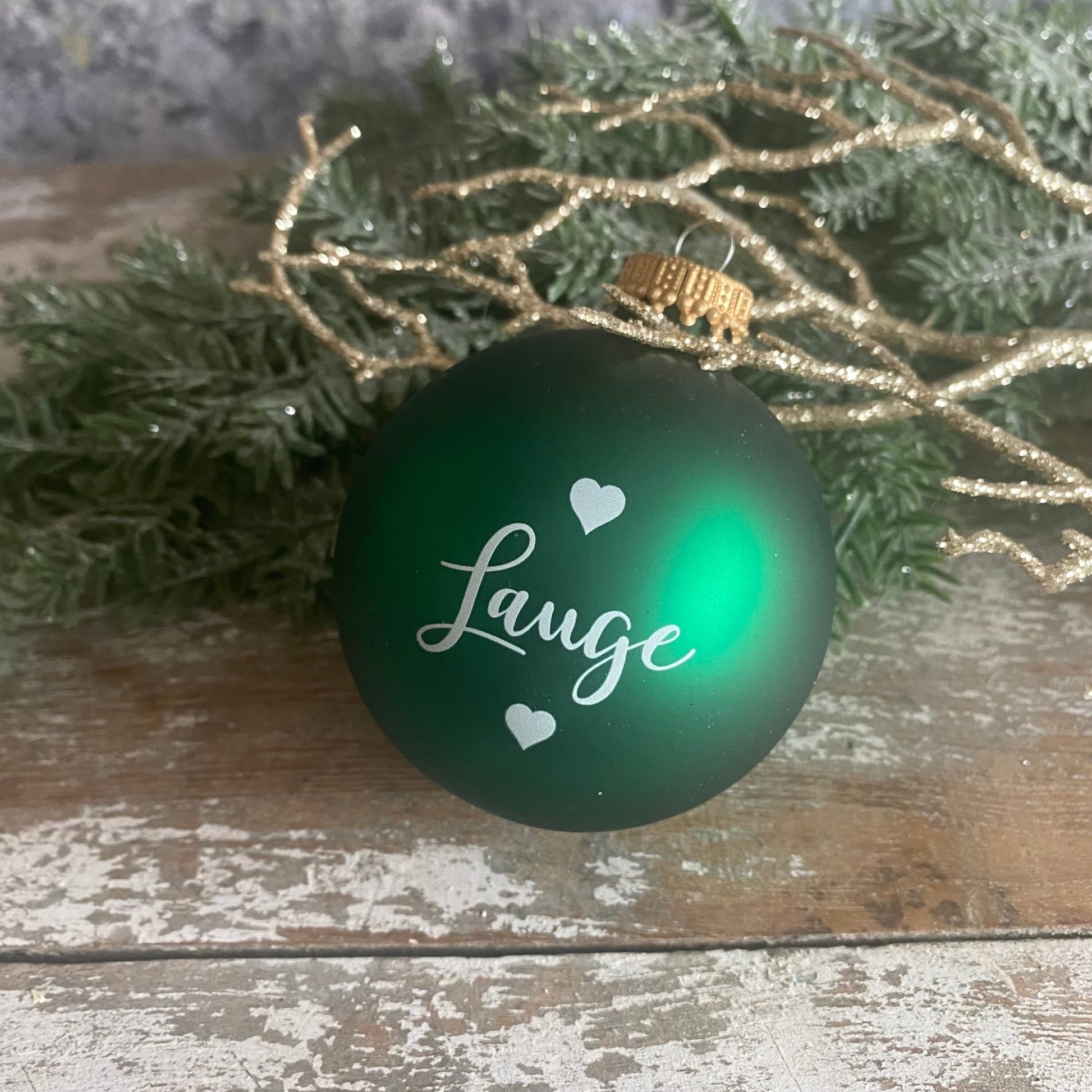 7cm Julekugle med navn - Flere farver - MoodTiles