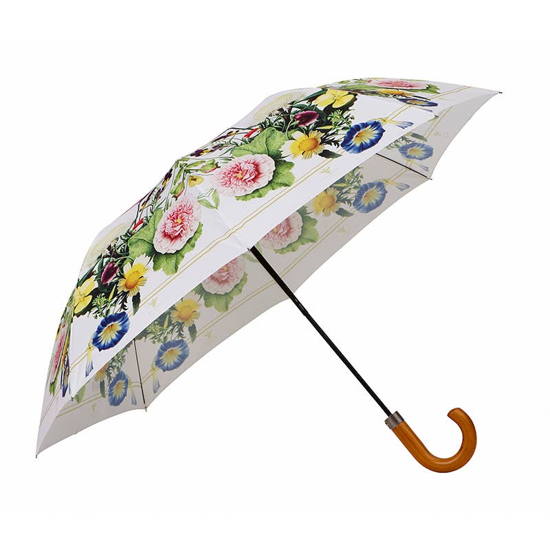 En blomsterhave - paraply med bambus håndtag - MoodTiles