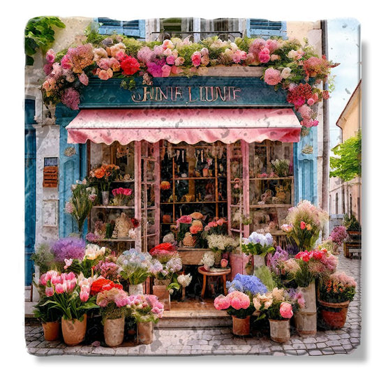 Fransk blomsterbutik coaster - MoodTiles