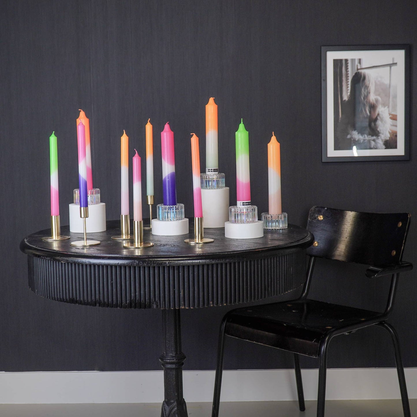 HV Dipdye 4 Koniske - Rød/Neon Pink - 25,8x9,5x2,5cm - MoodTiles
