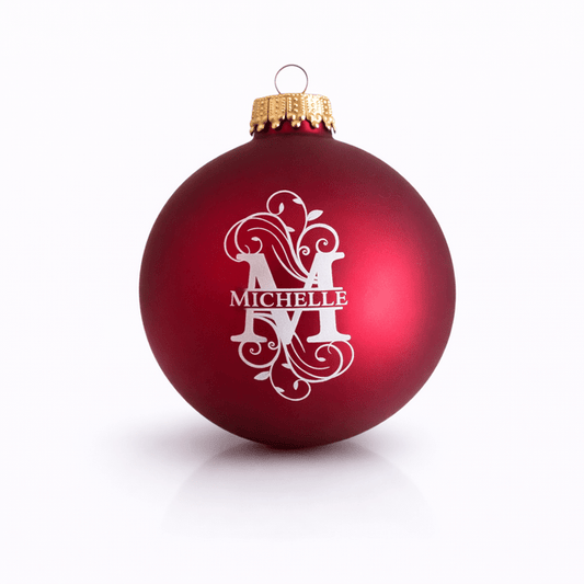 Julekugle med Snirklet forbogstav - MoodTiles