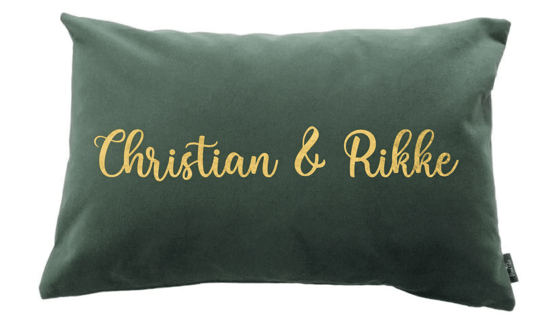 Kopi af Velourpude med navn og dato - flere farver 40x60cm - MoodTiles