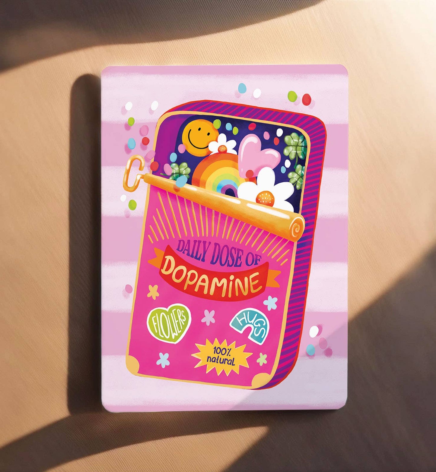 Kort sjovt munter lykke dopamin bare postkort - MoodTiles