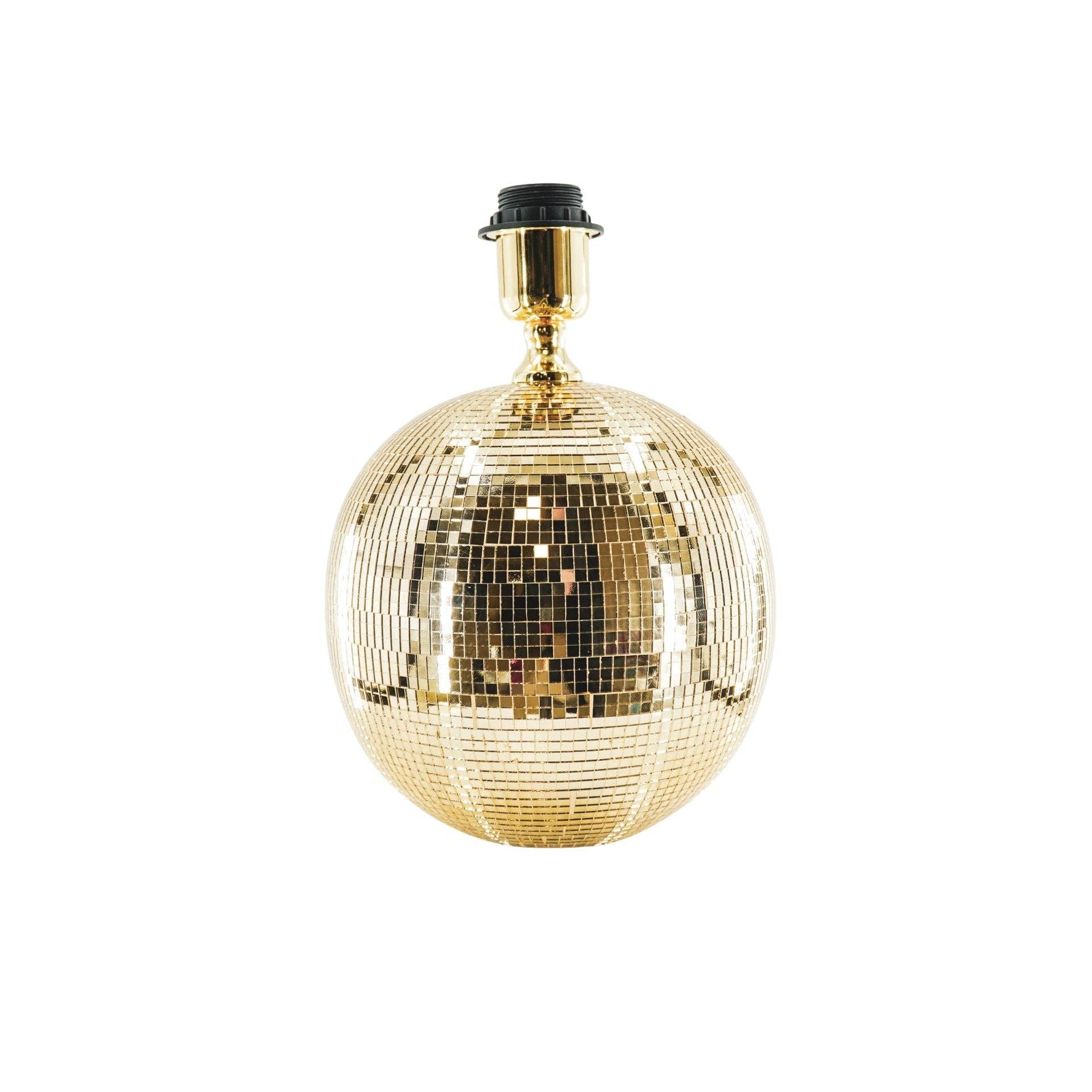 Lampe - Bordlampe Diskokugle - Glas - Guld - 20x20x20cm - MoodTiles