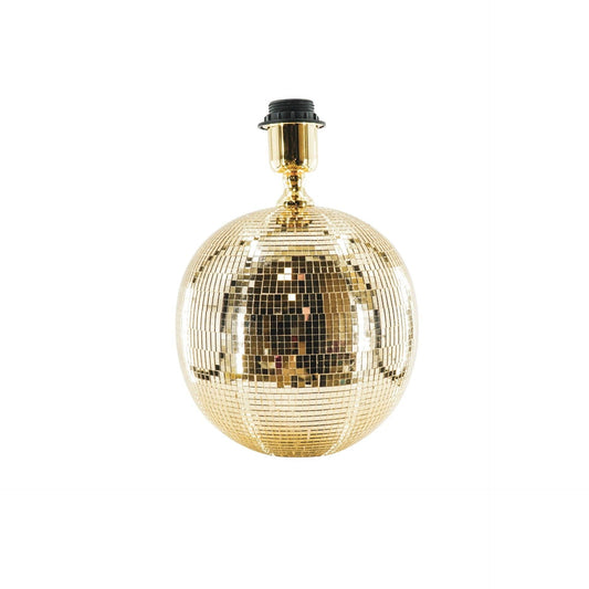 Lampe - Bordlampe Diskokugle - Glas - Guld - 20x20x20cm - MoodTiles