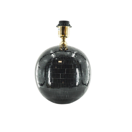 Lampe - Bordlampe Diskokugle - Glas - Sort - 20x20x20cm - MoodTiles