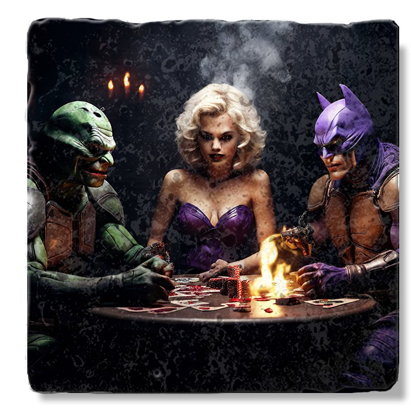 Marylin plays the poker coaster - MoodTiles