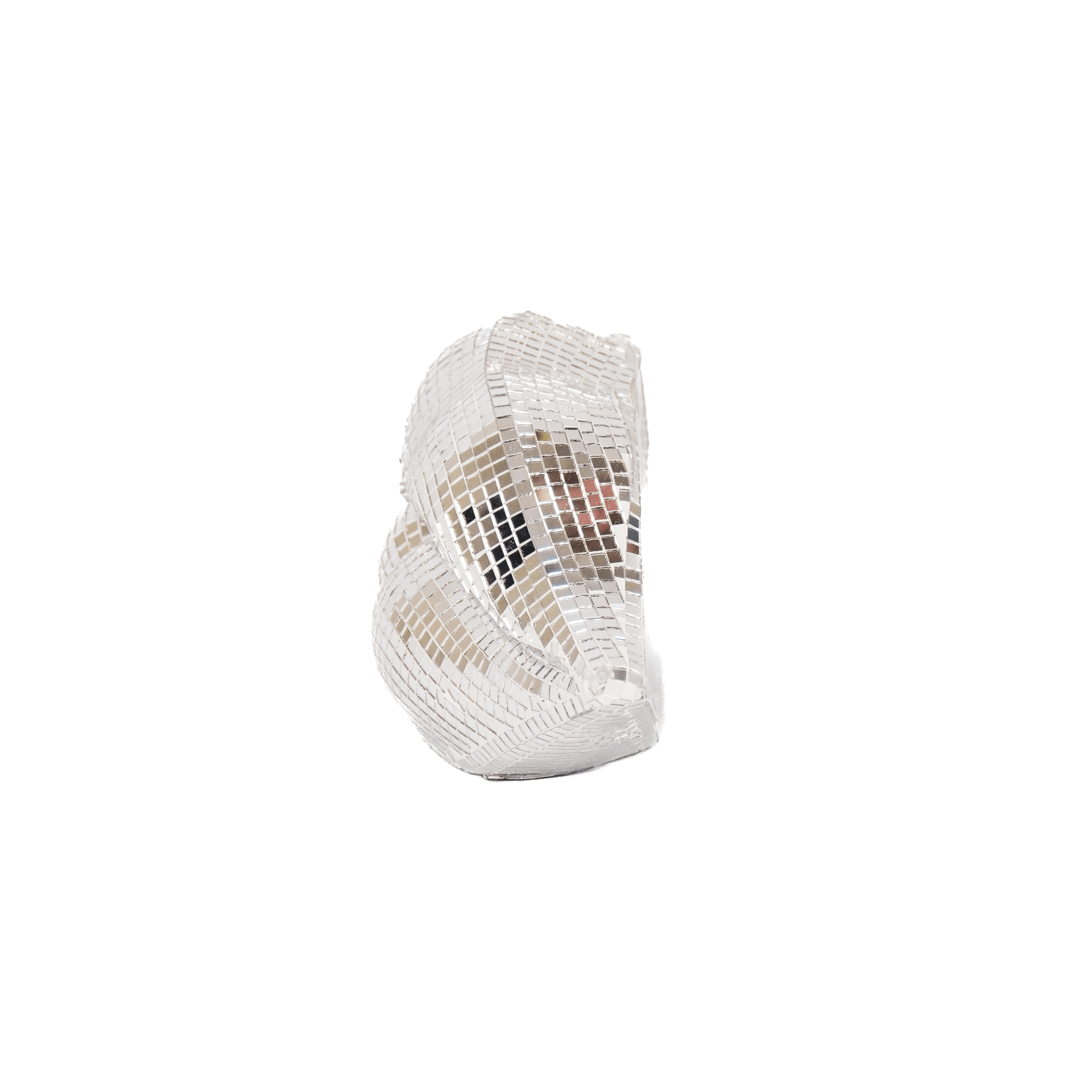 Ornament - Disco - Læber - Glas - Sølv - 29x10x13,5cm - MoodTiles