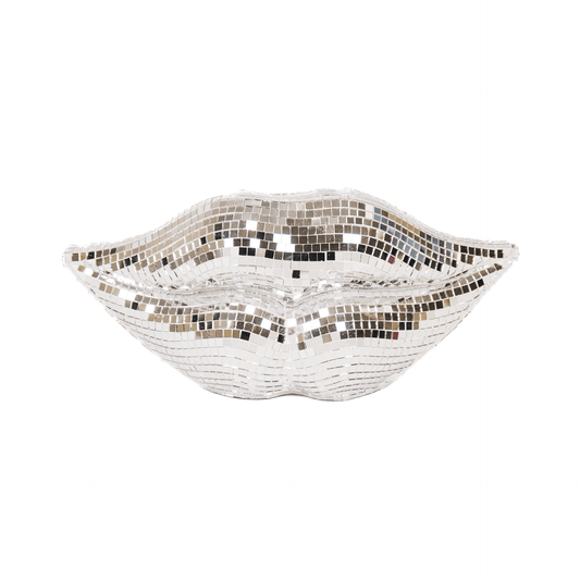 Ornament - Disco - Læber - Glas - Sølv - 29x10x13,5cm - MoodTiles