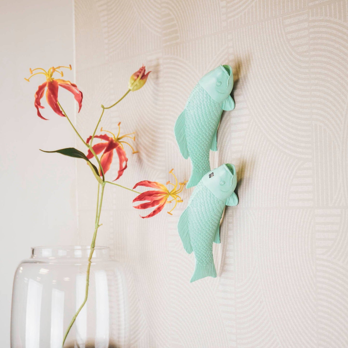 Ornament - Fisk - Hængende - Polyresin - Mint - 24x10x7cm - MoodTiles