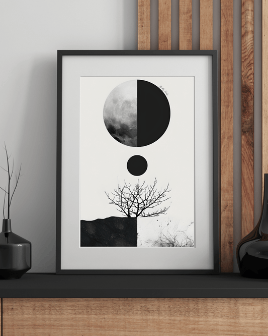 Plakat Sort /hvid 2 - MoodTiles