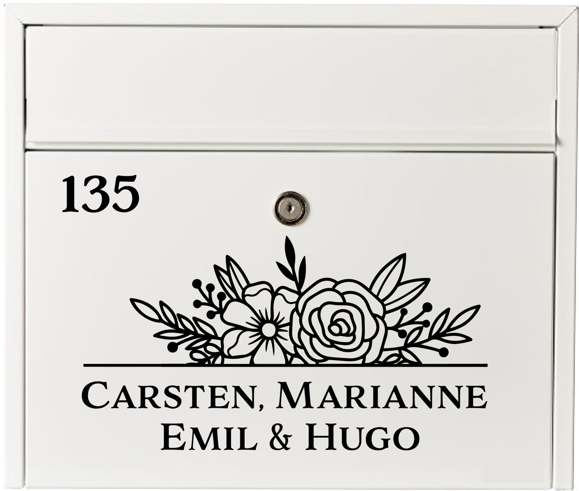Postkasseklistermærke Blomster. - MoodTiles