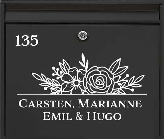 Postkasseklistermærke Blomster. - MoodTiles