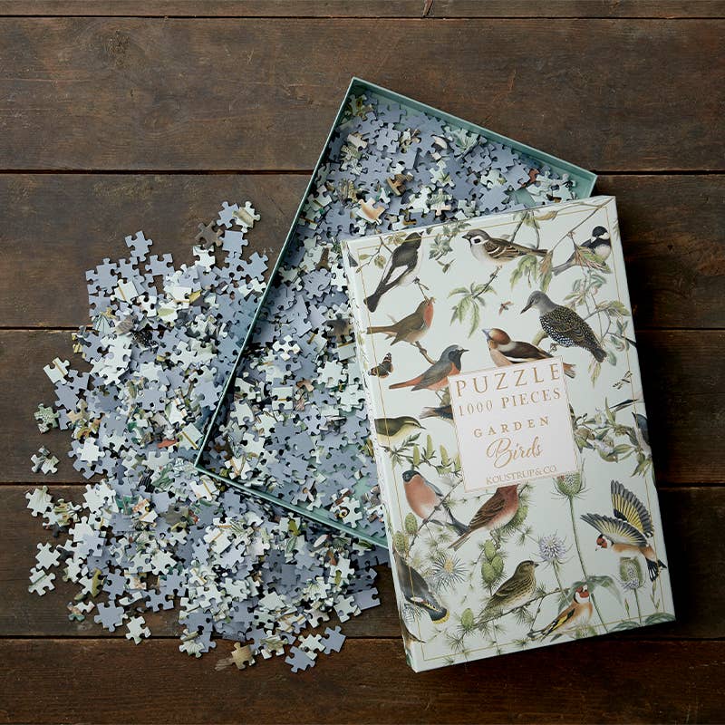 Puslespil Havefugle 1000 brikker. Fremstillet i Europa - MoodTiles
