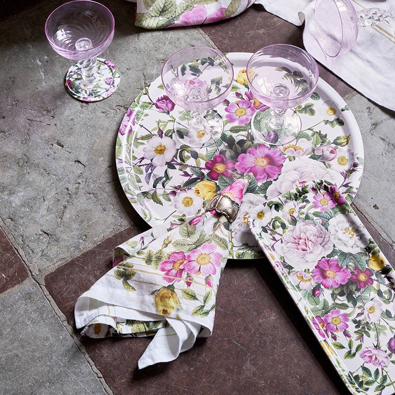 Rose Flower Garden serveringsbakke 32x15 cm - fremstillet i Europa - MoodTiles