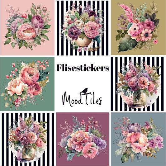 Flisestickers Blomsterbuket - MoodTiles