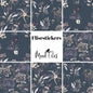 Flisestickers blomstermønster mørk blå - MoodTiles