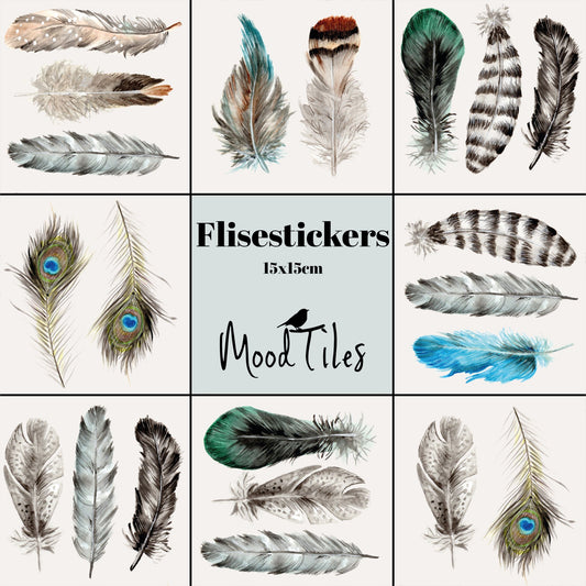 Flisestickers Fjer