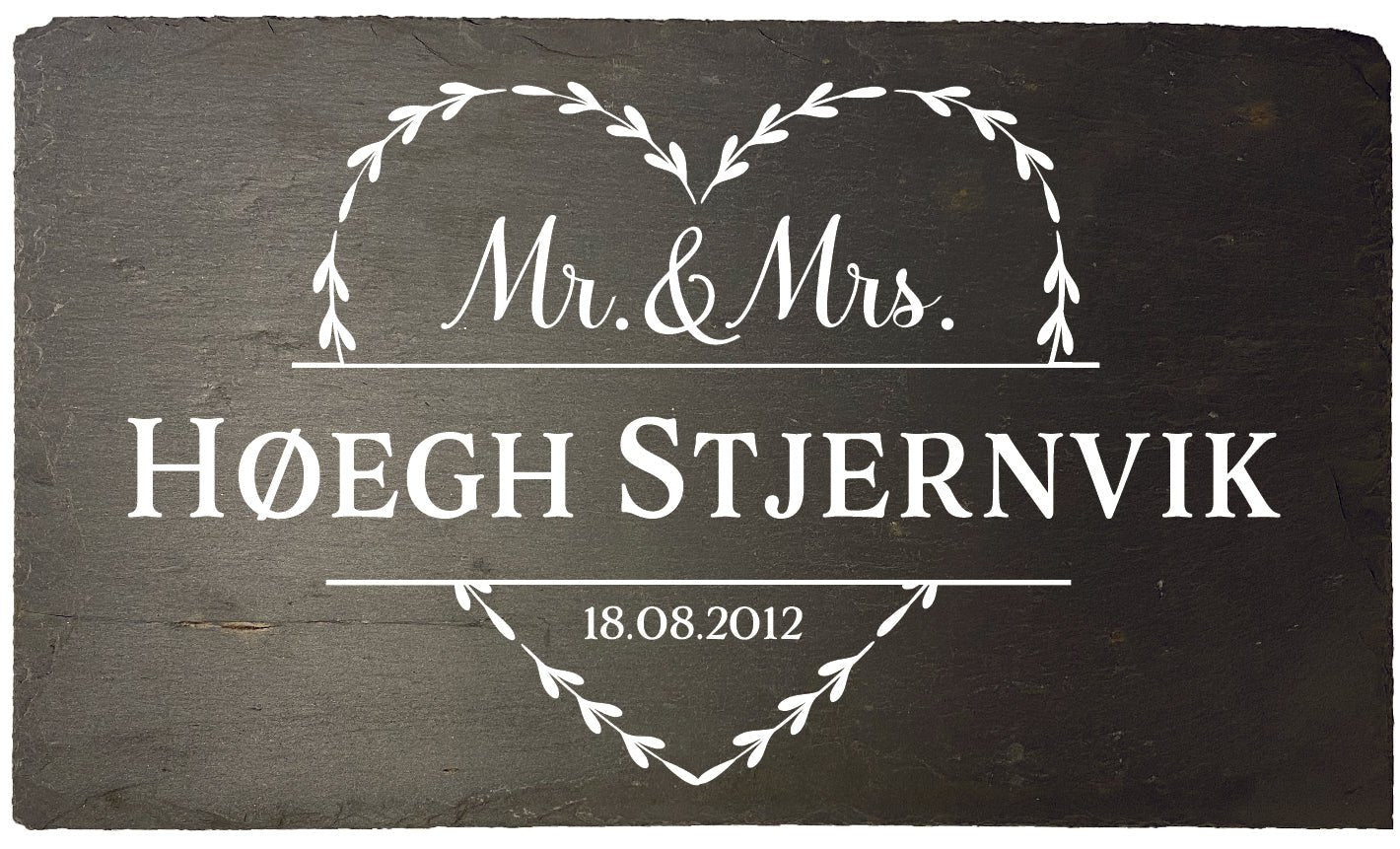 Mr & Mrs skiferskilt 30x50 - MoodTiles