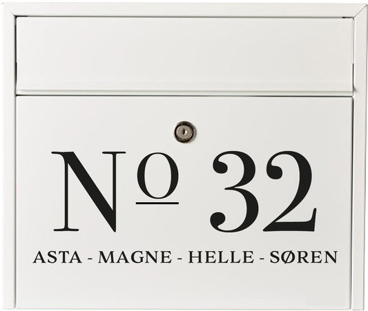 Nummer og navne til postkasse. - MoodTiles