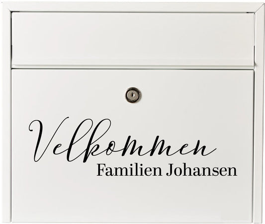 Postkasse klistermærke Velkommen. - MoodTiles