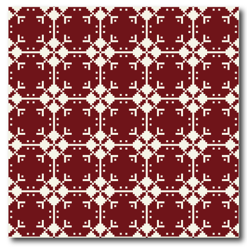 Red Square Pattern 15x15cm