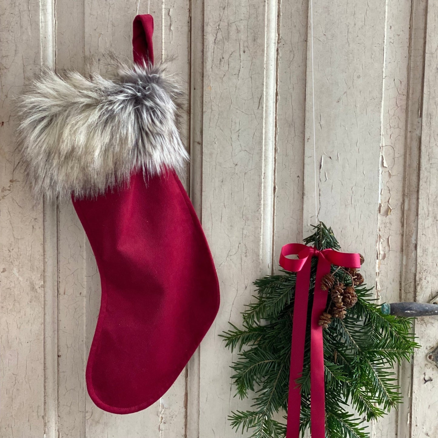 Rød julesok med eller uden navn - MoodTiles