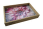 Serveringsbakke - pink dahlia - stor
